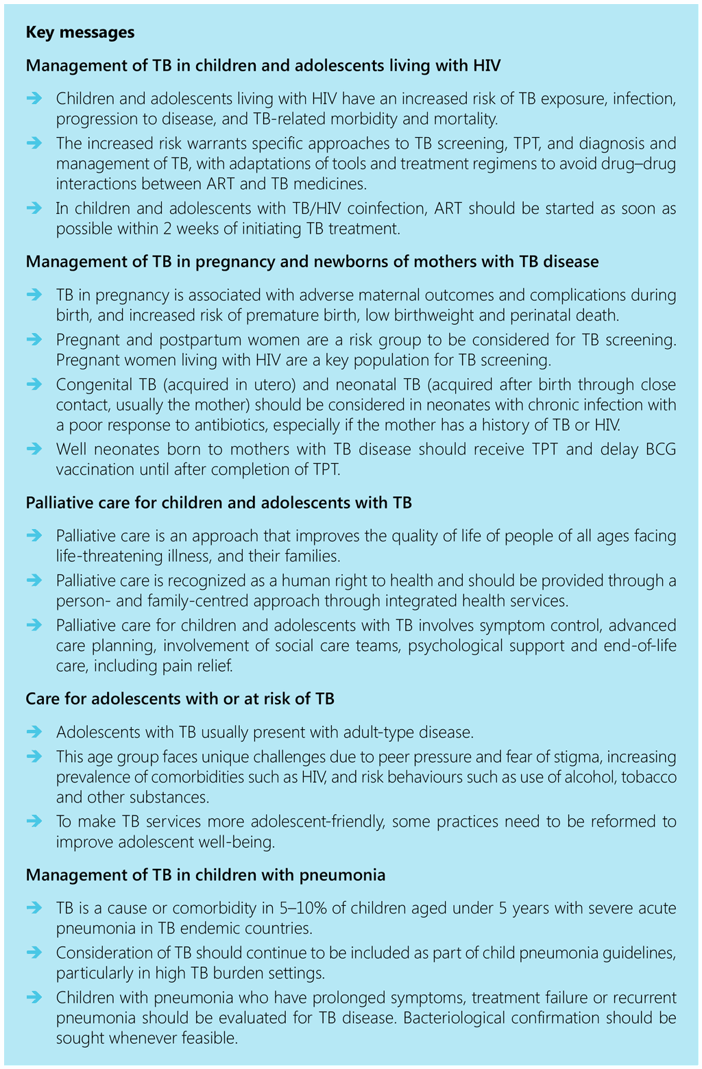 key messages