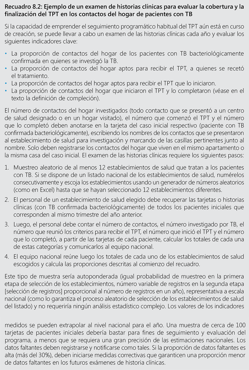 Example of a review of medical records to assess