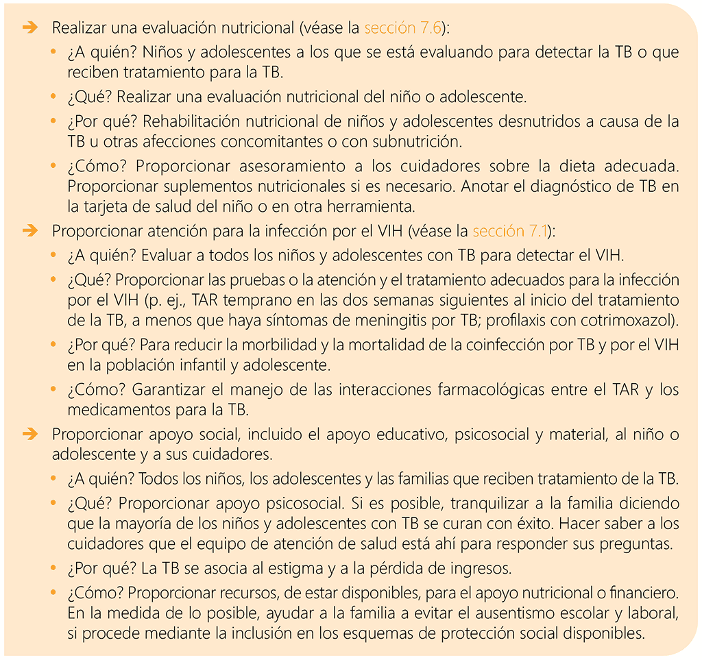 Box 5.1 Measures to be taken when a child or adolescent is diagnosed with any form of TB